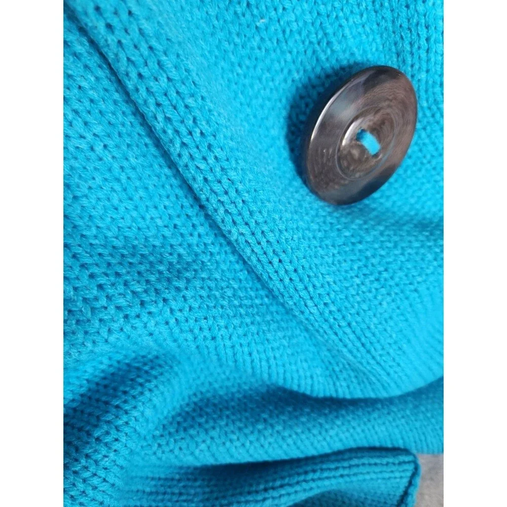 Simply Noelle Sassy Riverton Wrap- Multi Style Knit Poncho - Light Turquoise-NEW
